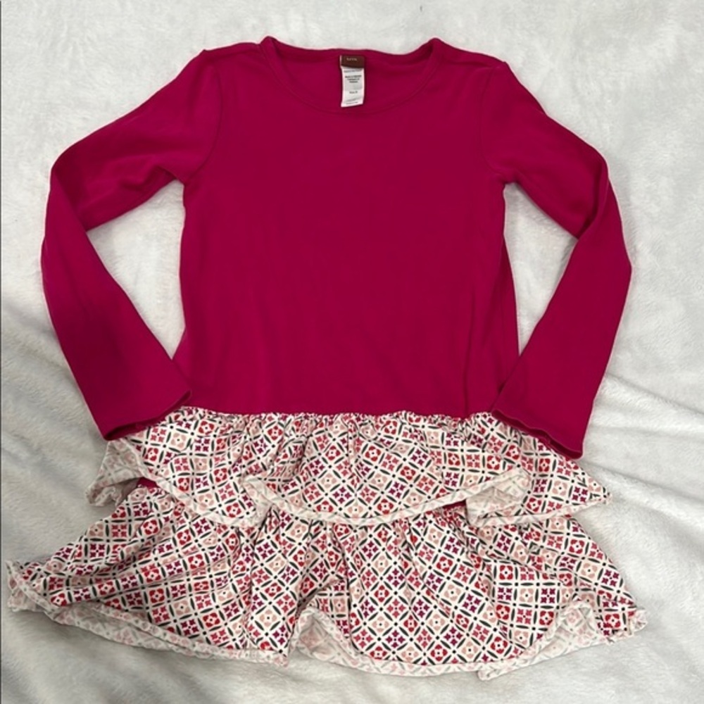 Tea Collection Tiered Long Sleeve Tunic Dress Sz 6